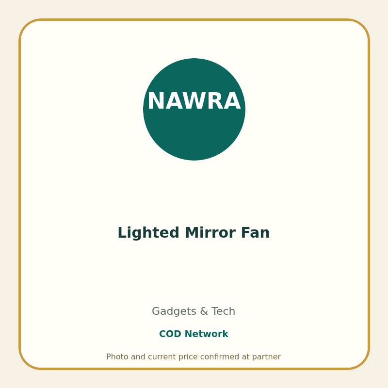 Lighted Mirror Fan