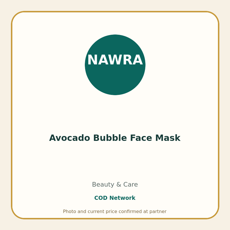 Avocado Bubble Face Mask