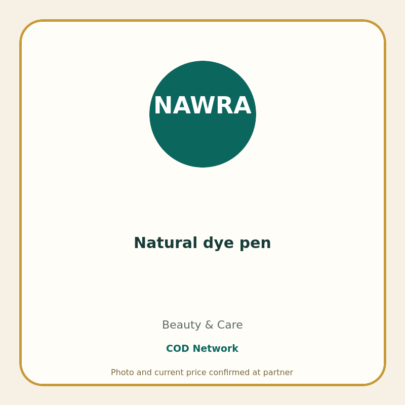 Natural dye pen