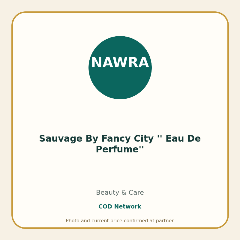 Sauvage By Fancy City '' Eau De Perfume''