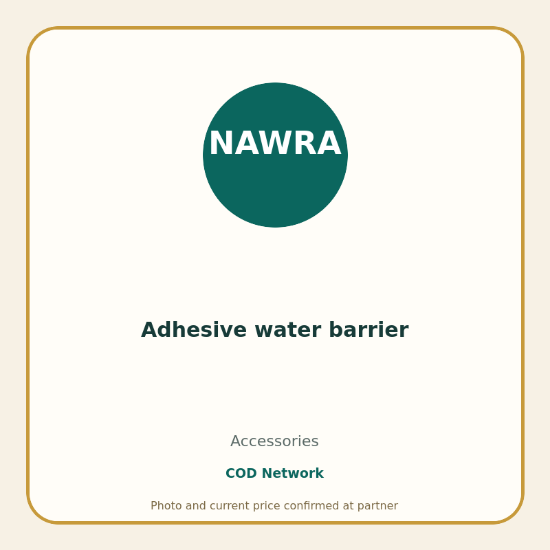 Adhesive water barrier