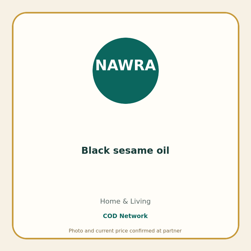 Black sesame oil