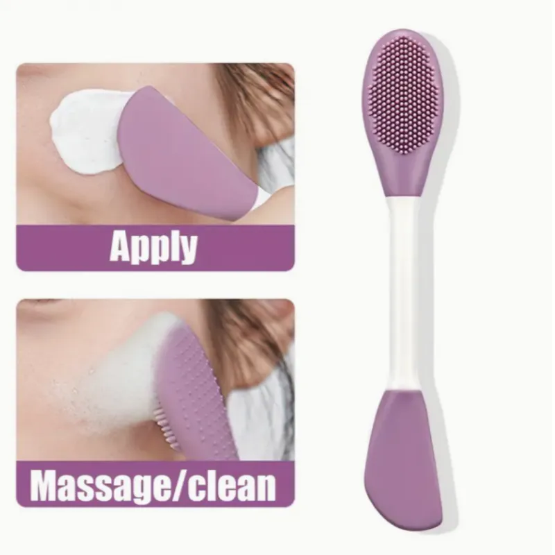 Double Head Silicone Face Care Brush