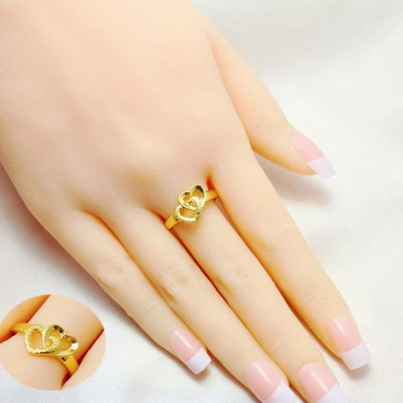 Gold plated Retro Heart Ring