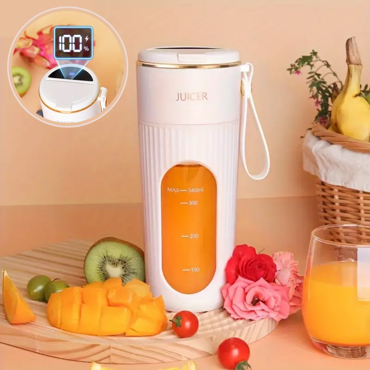 340ML Portable Juicer With Led Screen