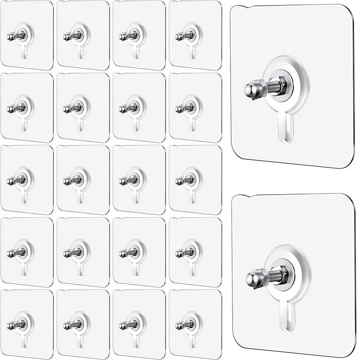 10 Pcs No Drilling Screw Wall Hooks
