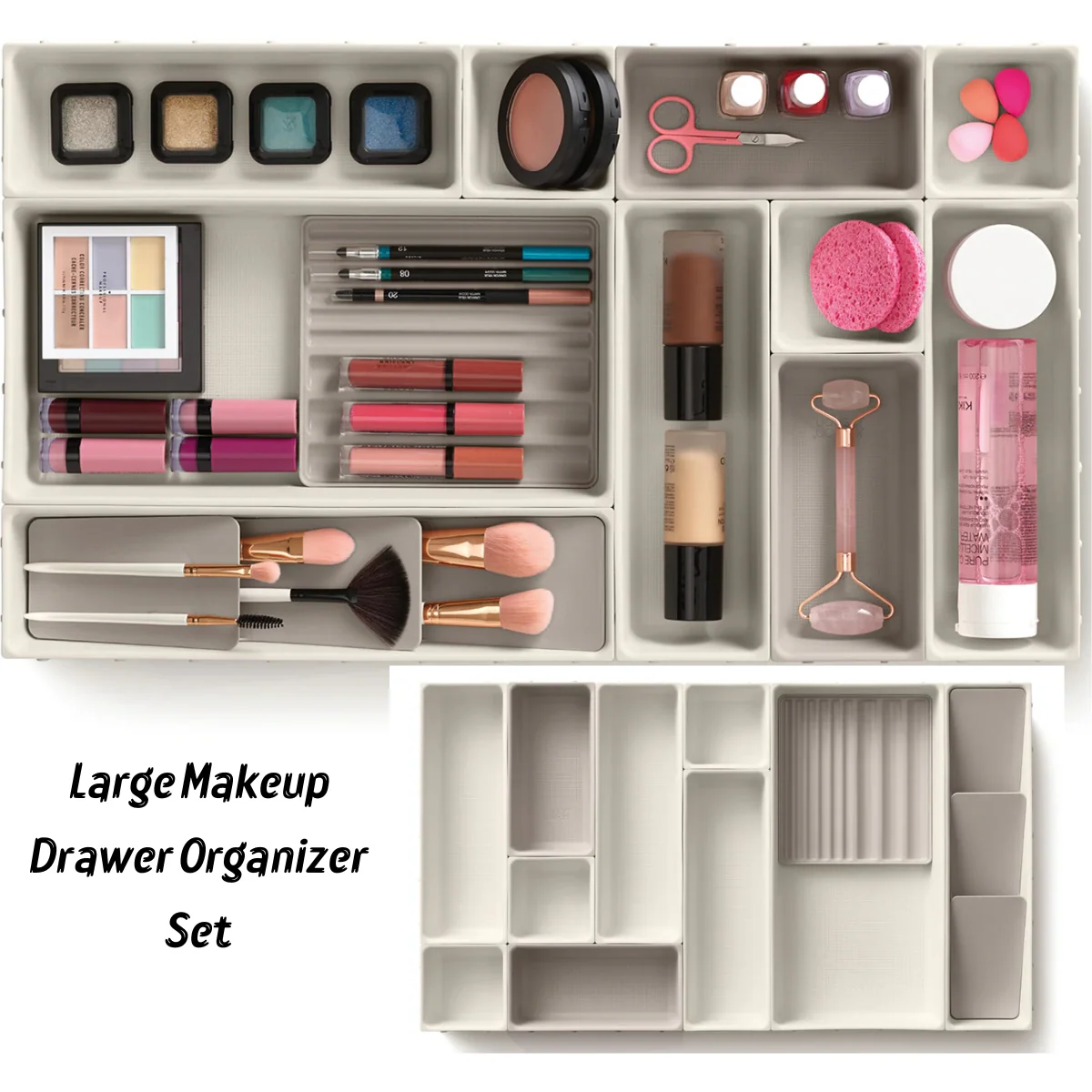 Large Makeup Drawer Organizer Set
