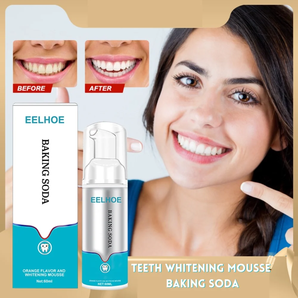 2 Pcs Teeth Whitening Mousse Baking Soda - Saudi