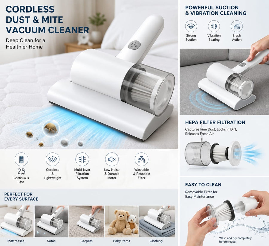 Cordless Dust & Mite Vacuum Cleaner