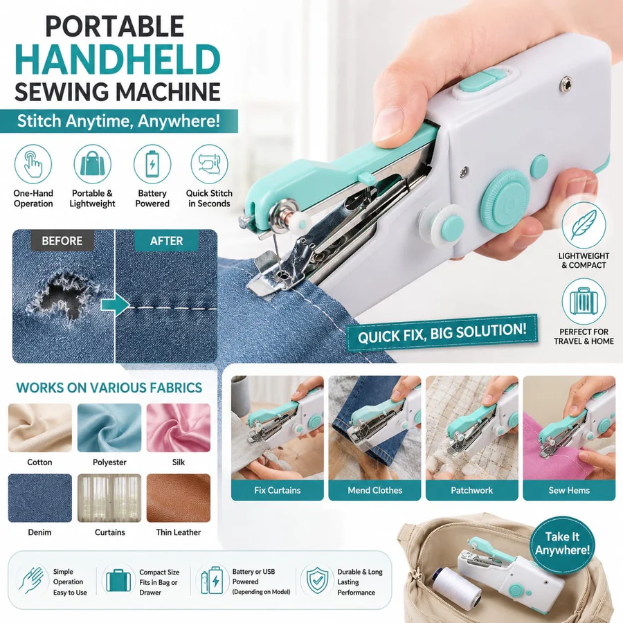 Portable Handheld Sewing Machine