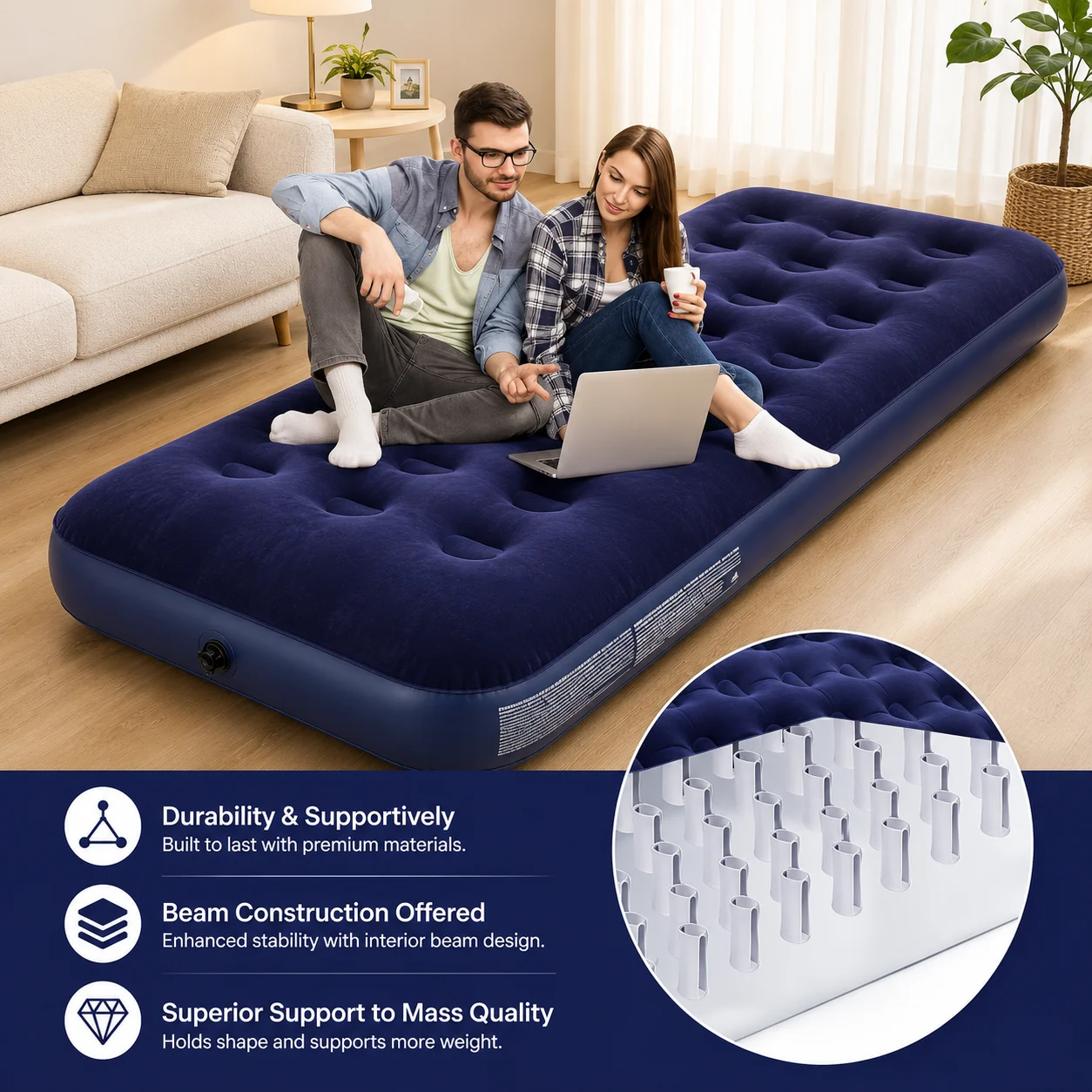 Single Inflatable Air Mattress