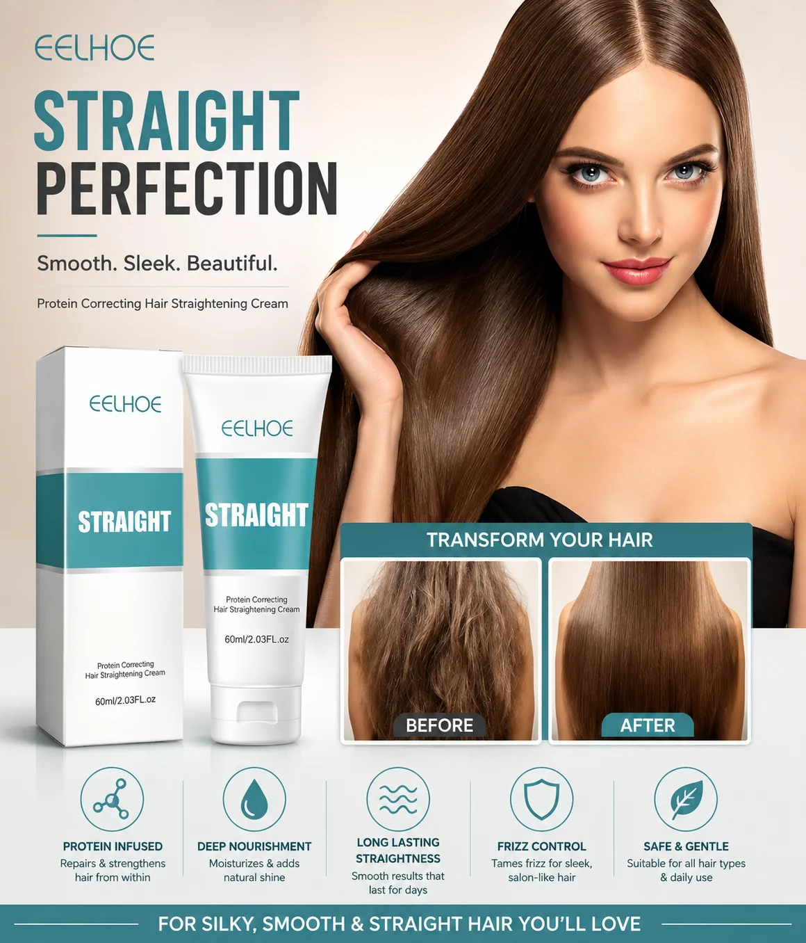 Keratin Hair Straightening Cream