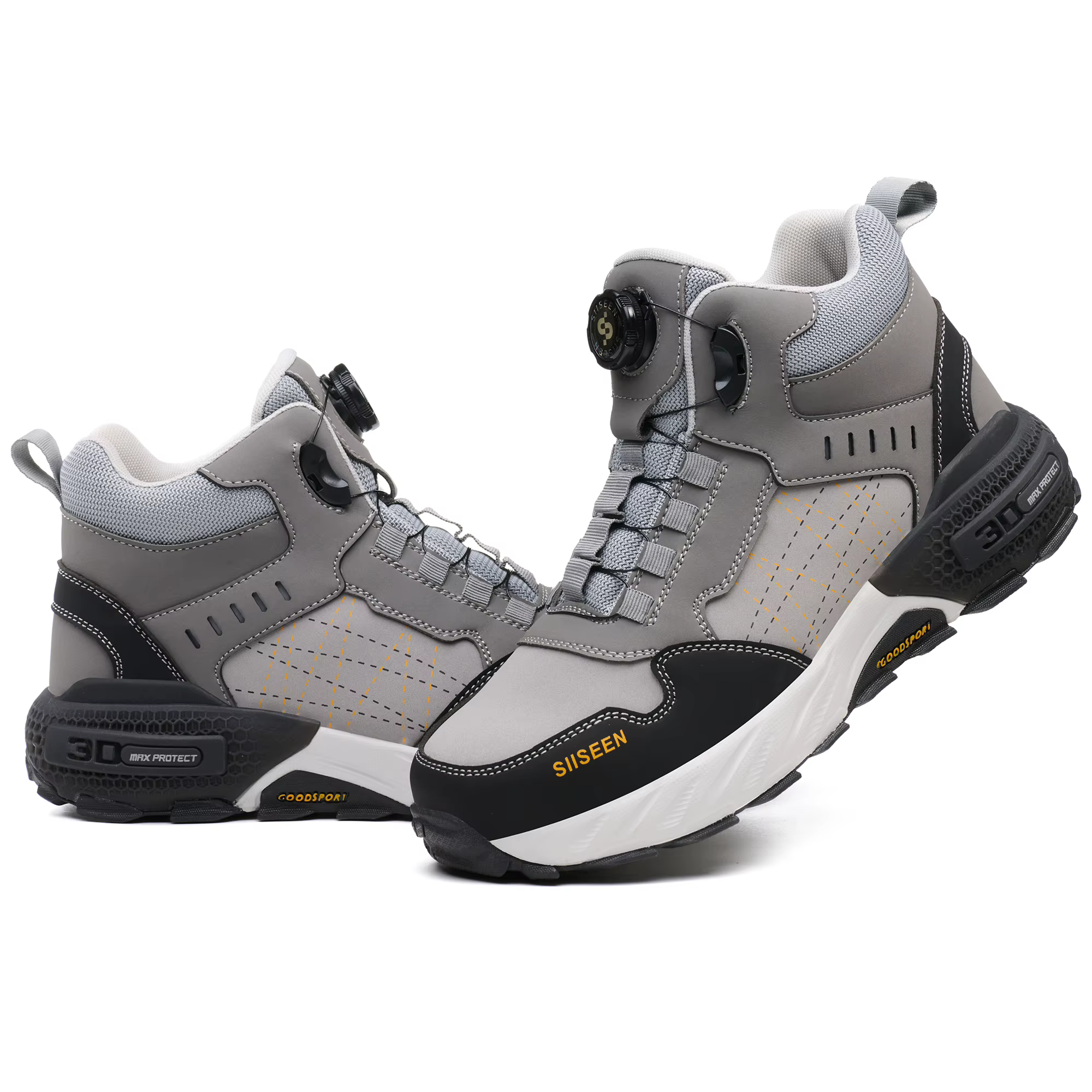 SISEEN Steel Toe Fashion Sneakers - Lightweight & Comfortable