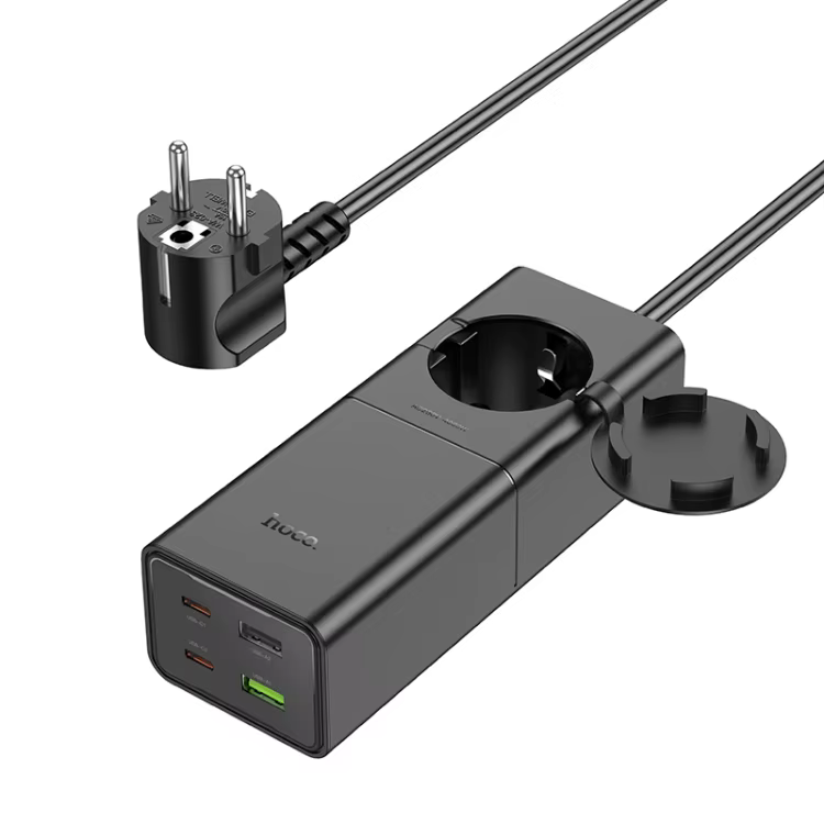 Hoco NS5 PD100W Desktop Charger with 2 Type-C & 2 USB Ports, 1.5m Cable