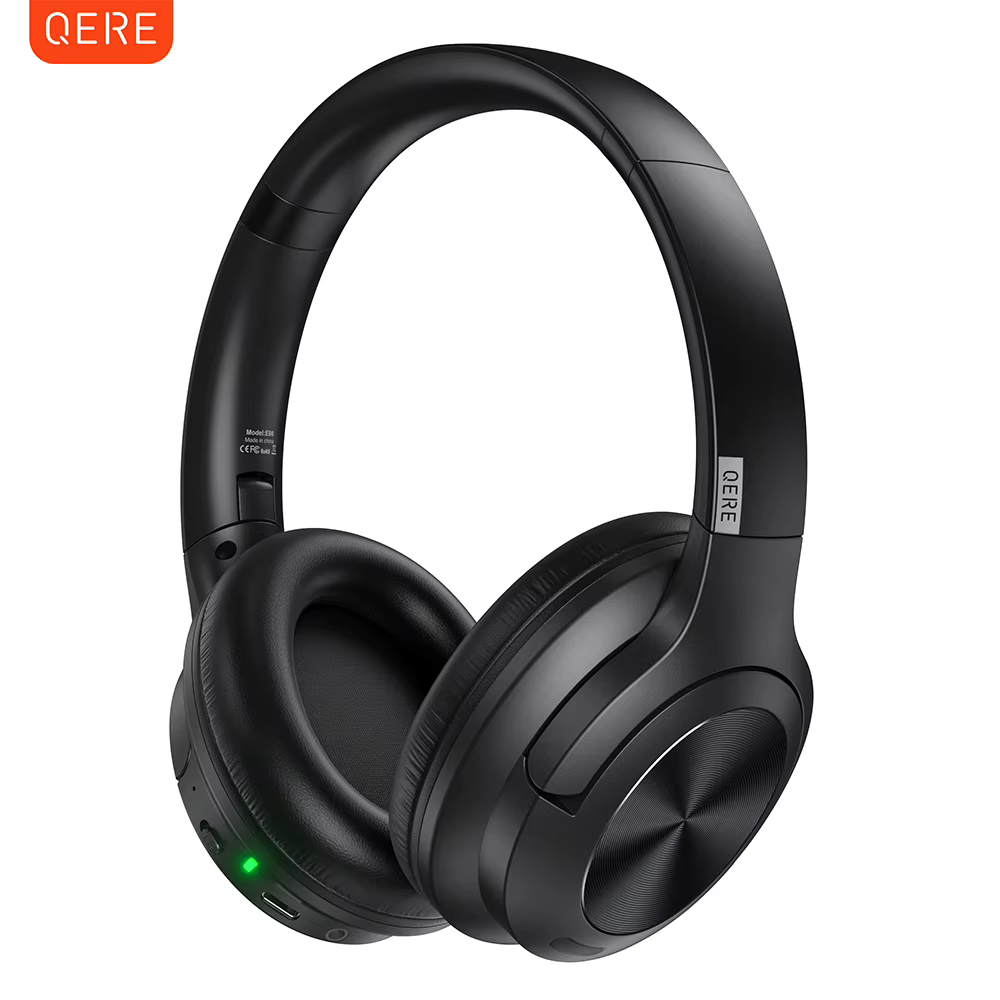 QERE E80 Wireless Headphones with Active Noise Cancelling & 70-Hour Battery Life