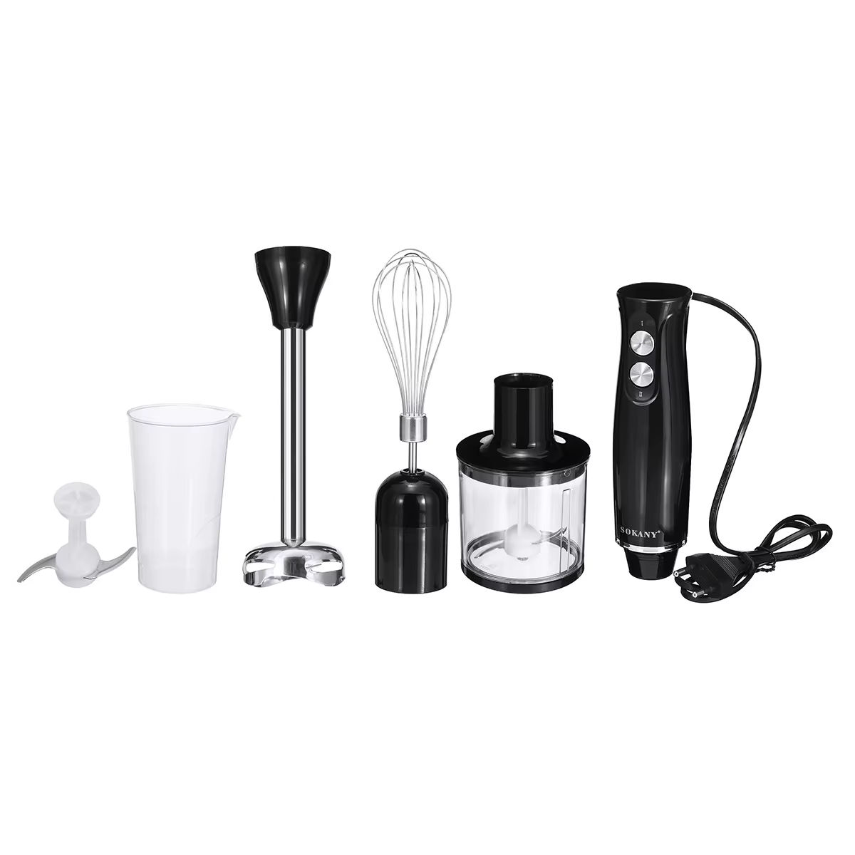Sokany 4 in 1 Hand Blender - 500W Electric Kitchen Mixer