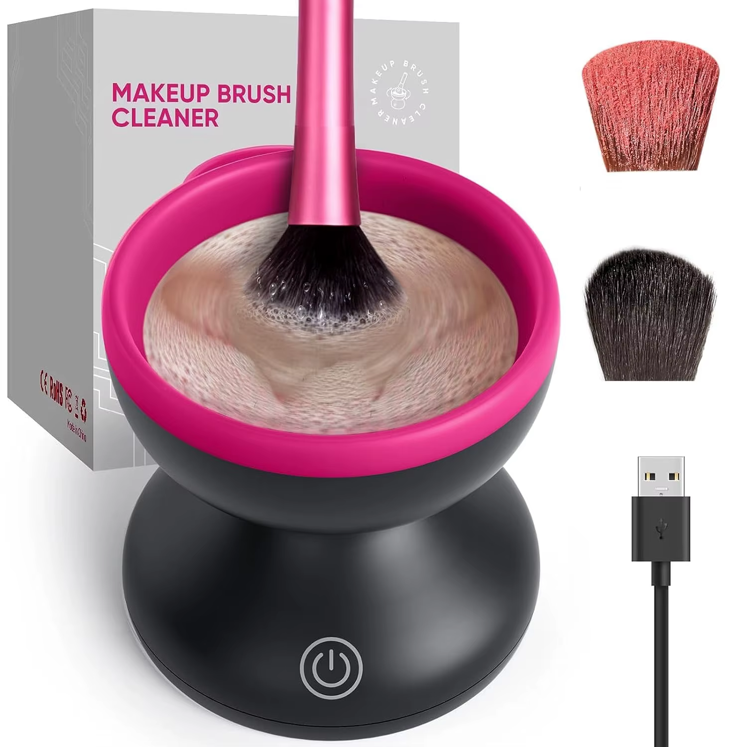 USB-Powered Makeup Brush Cleaner - Quick Drying Electric Tool