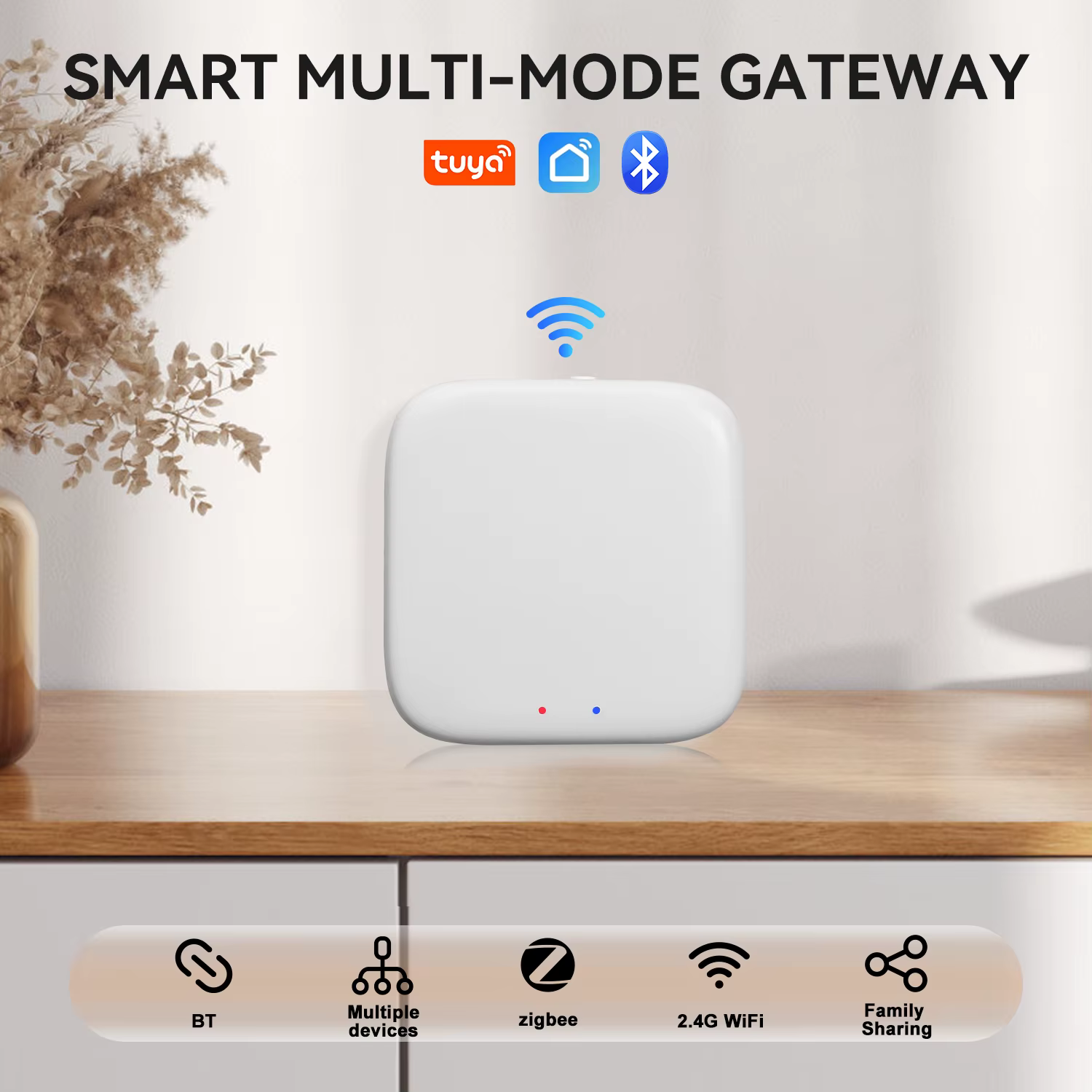 Tuya Smart Multi-Mode Gateway - Zigbee & Bluetooth Connectivity