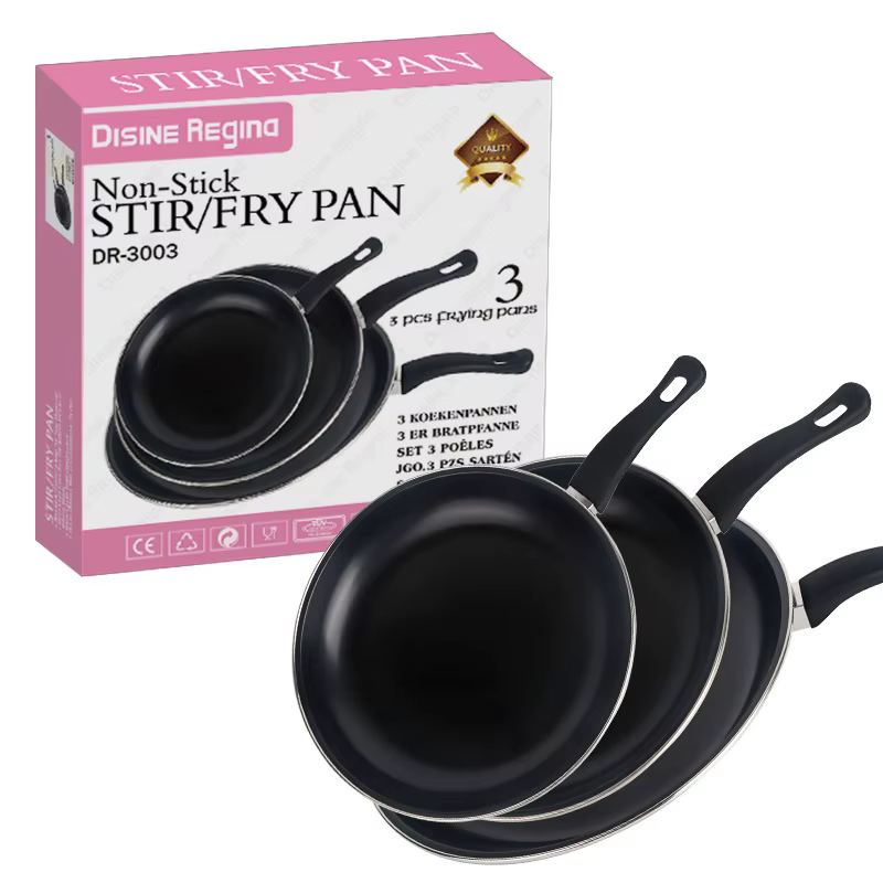 Disine Regina Non-Stick Frying Pan Set - 3 Pieces (20-24-28cm)