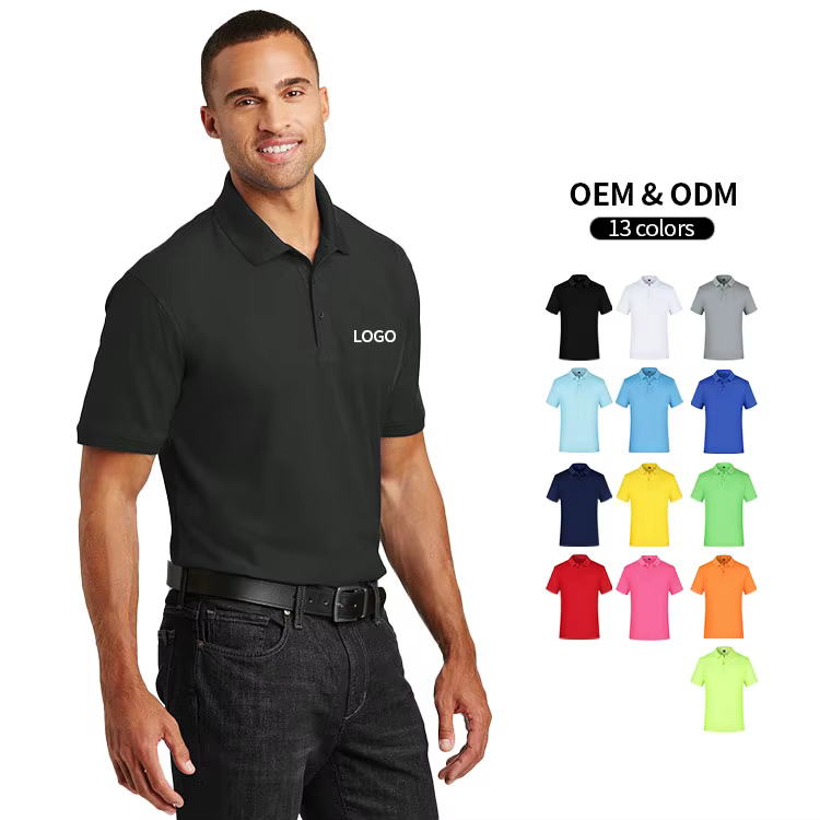 Wholesale Custom Embroidered Polo Shirt - 100% Polyester, Multiple Colors