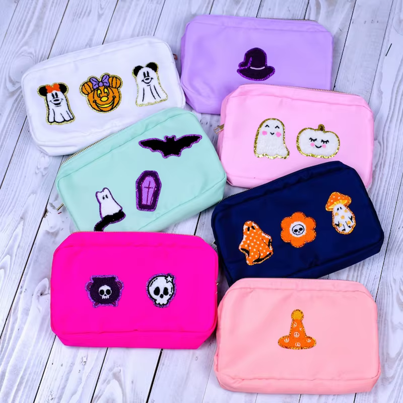 Halloween Themed Waterproof Cosmetic Bag - Zipper Pouch