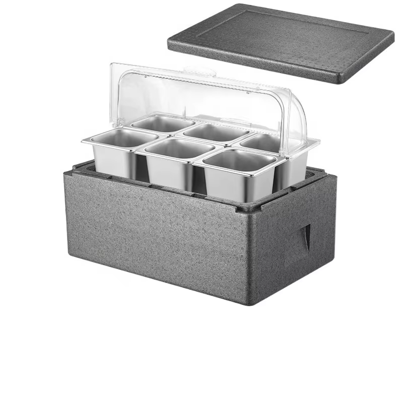 Commercial Multi-compartment Food Container with Dust-proof Cover