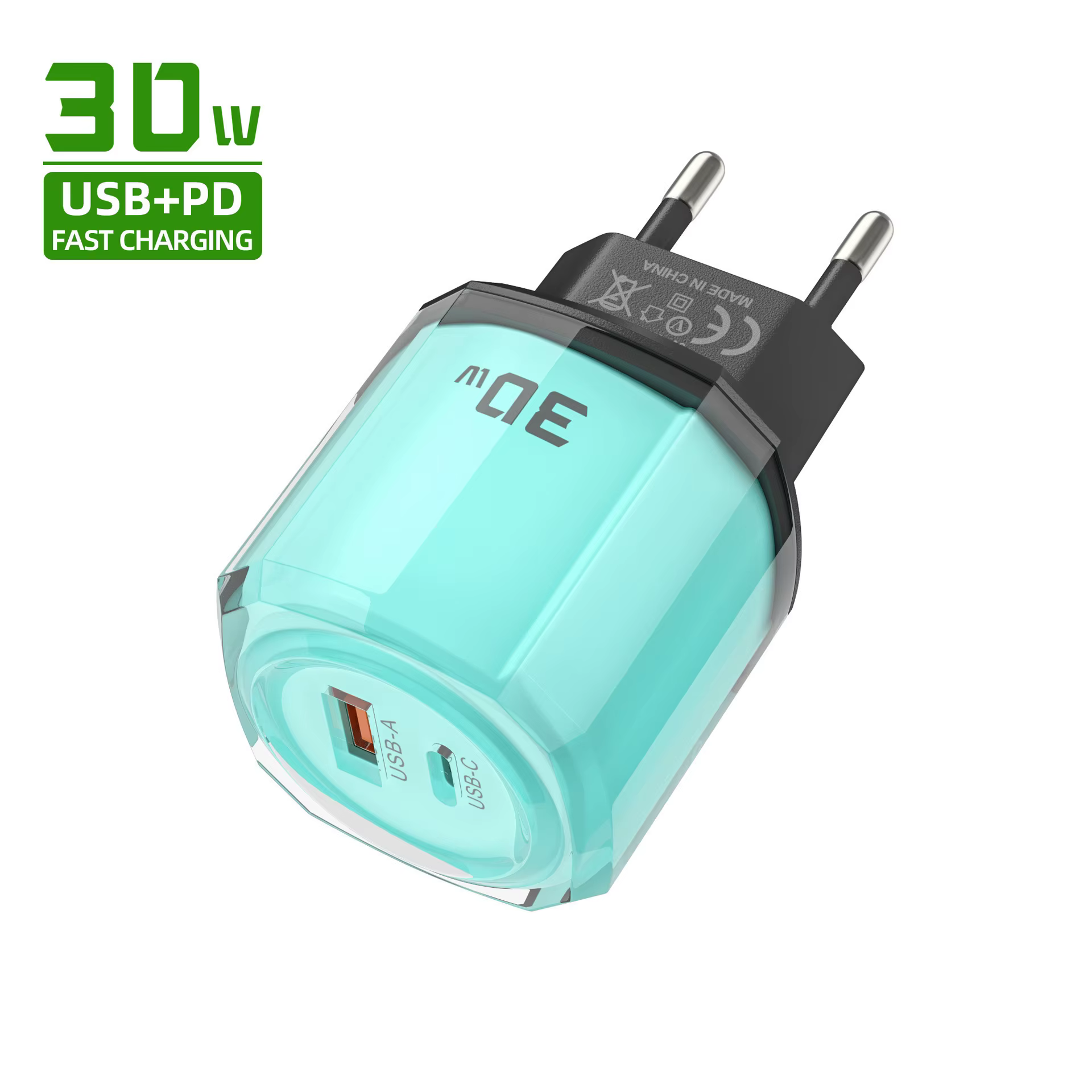 30W USB Type C Fast Charger - Multi-Color Options