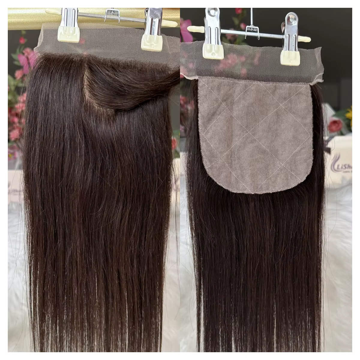 LishaHair 5x5 Silk Base Closure - Soft Dark Brown 130% Density Topper