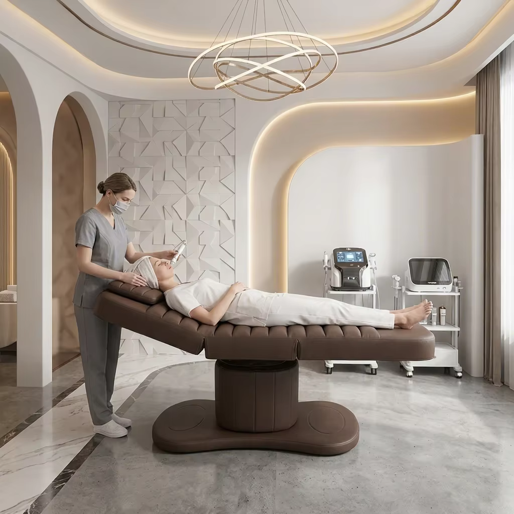 MOOLIN 3 Motor Electric Spa Treatment Bed - Adjustable Aesthetician Chair