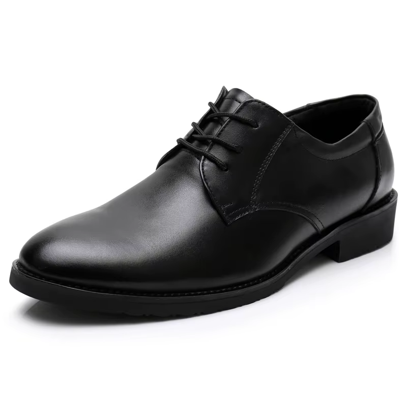 Classic Men's Genuine Leather Dress Shoes - Lightweight & Anti-Slip