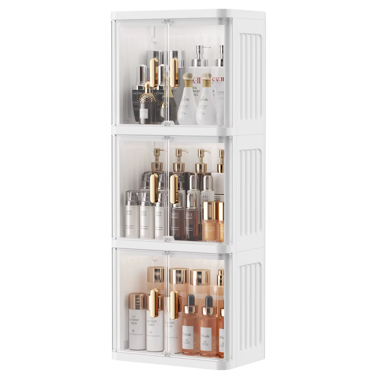 High-End Dustproof Desktop Makeup Organizer - Large Capacity Cosmetic Storage Box