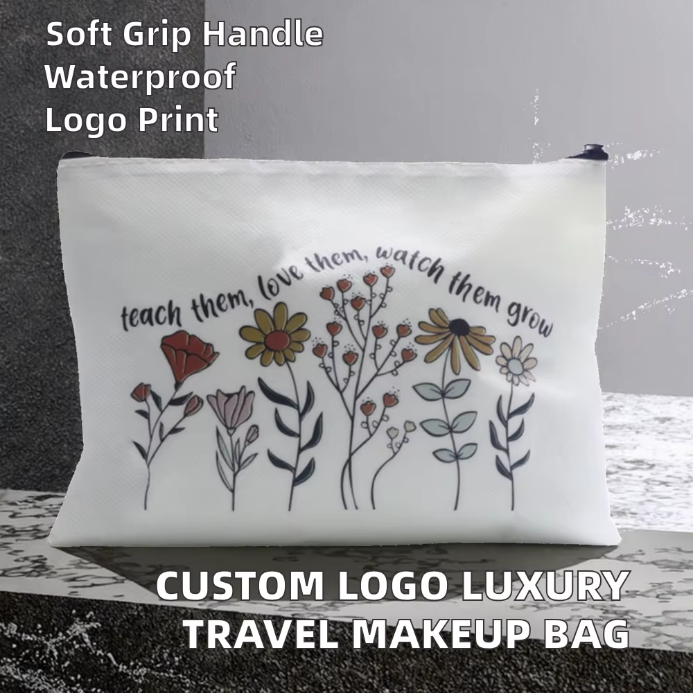 Custom Logo Waterproof Travel Makeup Bag - Medium Capacity