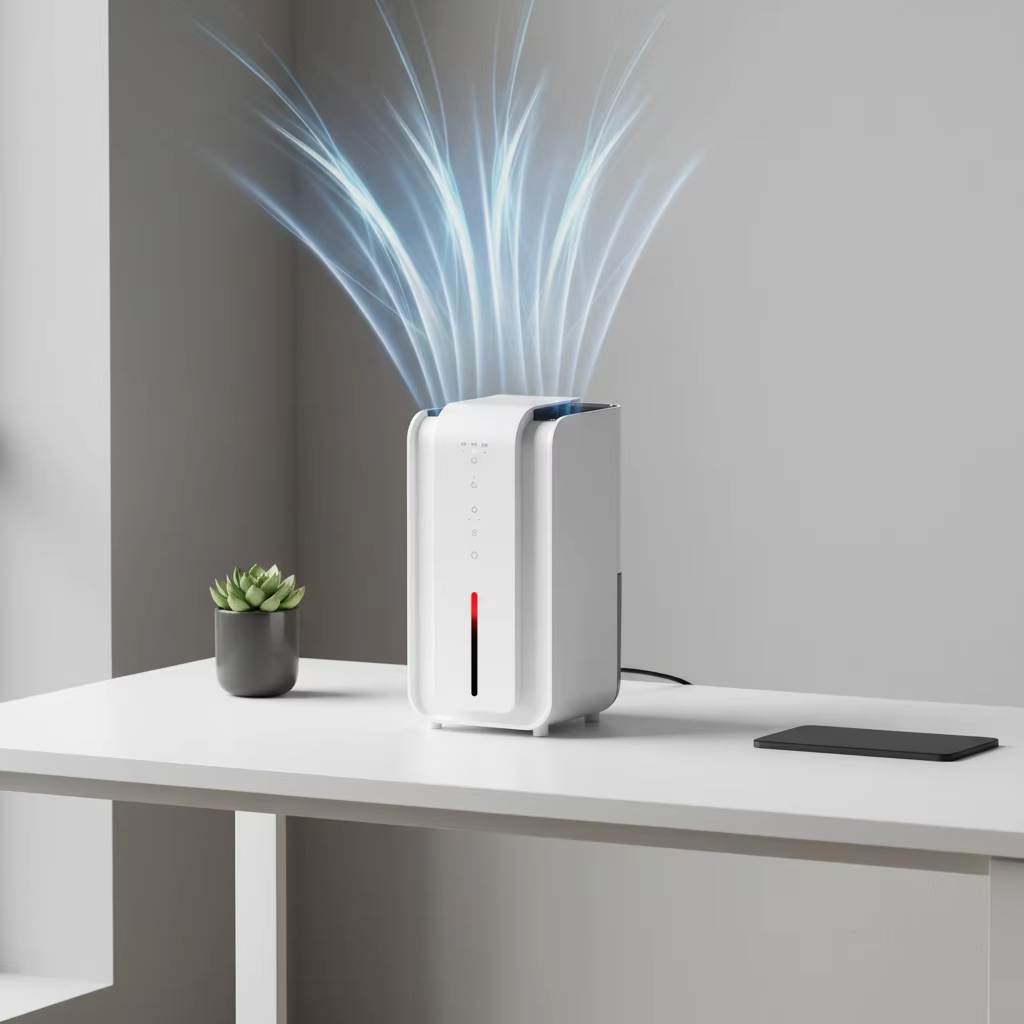 Portable Mini Dehumidifier - 1.5L Water Tank, Digital Control, Silent Operation
