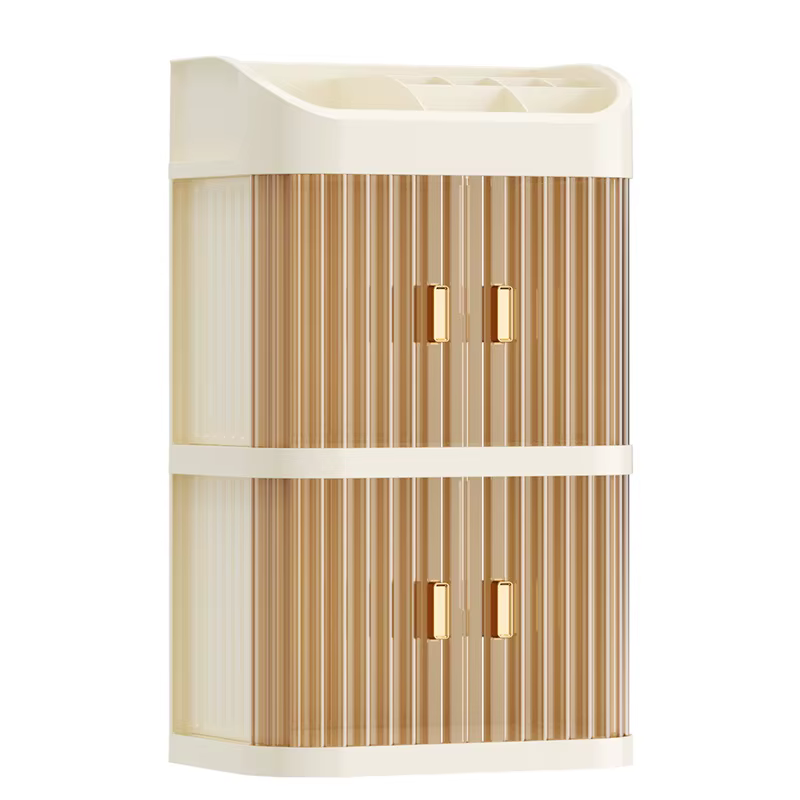 Modern Dust-Proof Cosmetic Storage Cabinet - Large Capacity Organizer