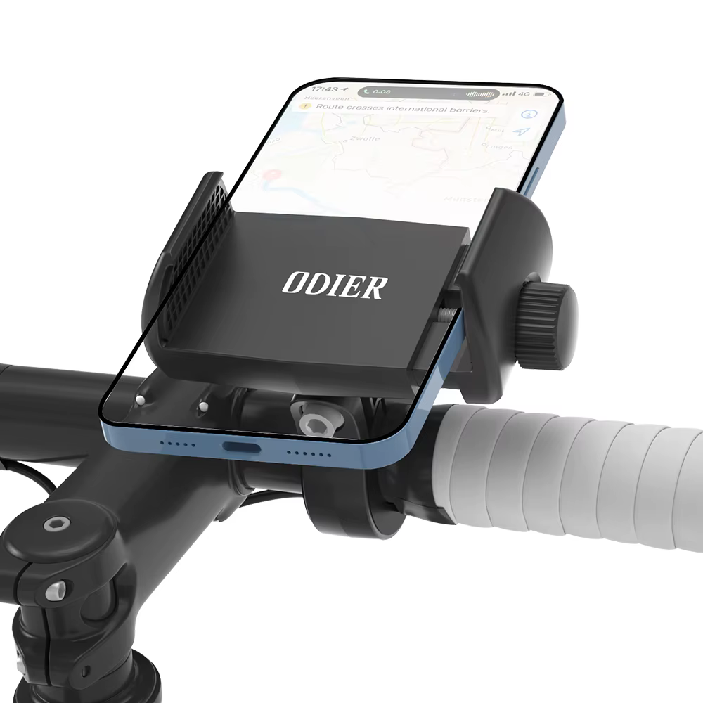 ODIER 360° Adjustable Bike Phone Holder - Shock Absorption & Universal Fit