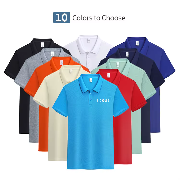 Customizable Men's Polo Shirt - Breathable Cotton, Various Colors