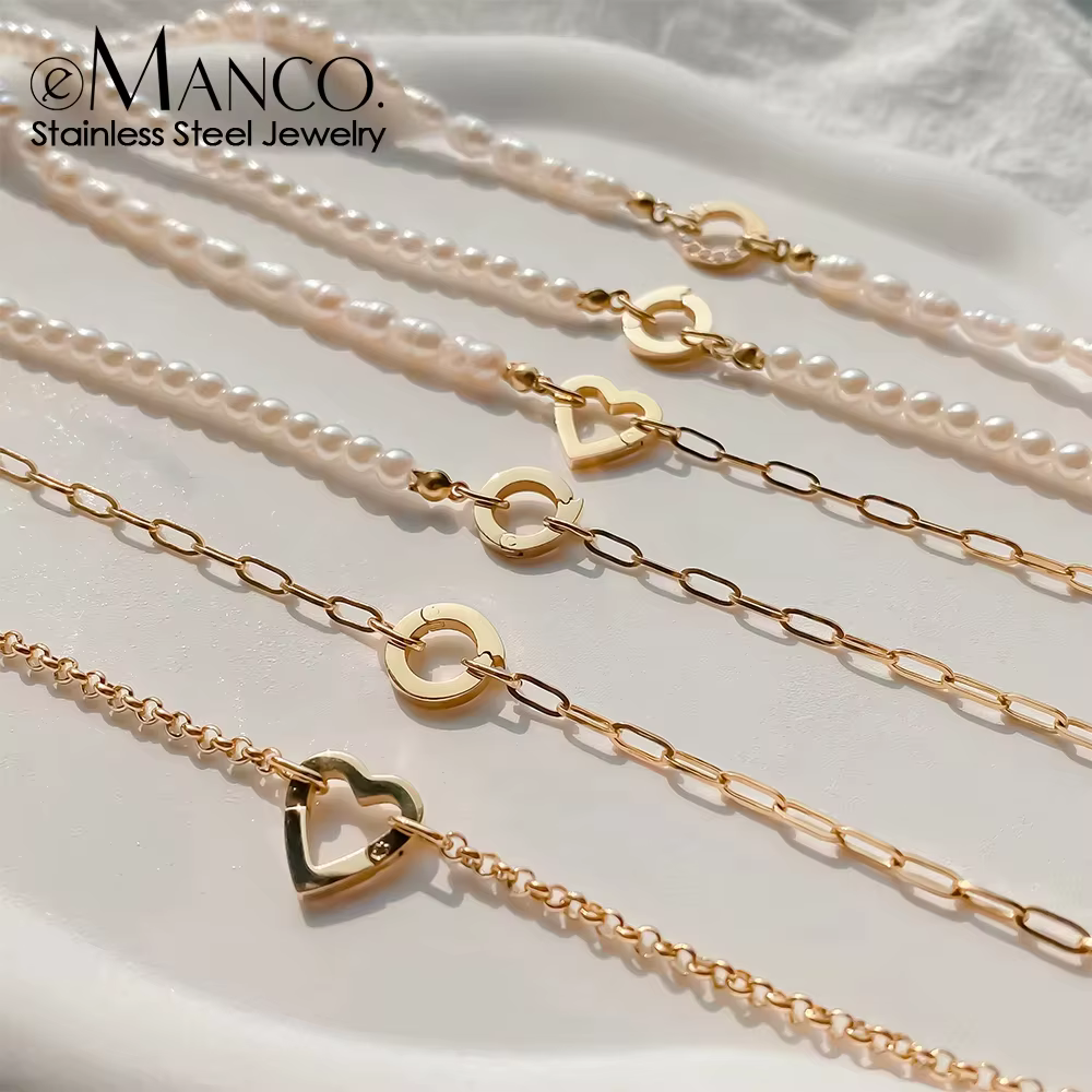 eManco Waterproof Stainless Steel Heart Lock Necklace - DIY Pendant Jewelry