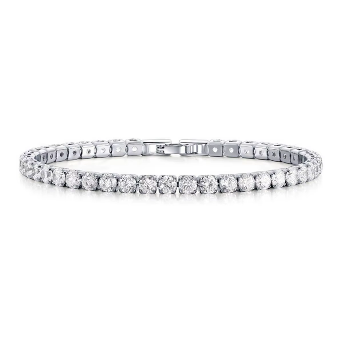 Trendy Copper-Plated Zirconia Tennis Bracelet for Unisex
