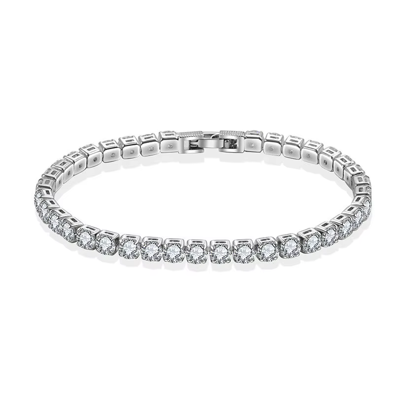 High Quality Crystal Copper Zircon Tennis Bracelet for Women