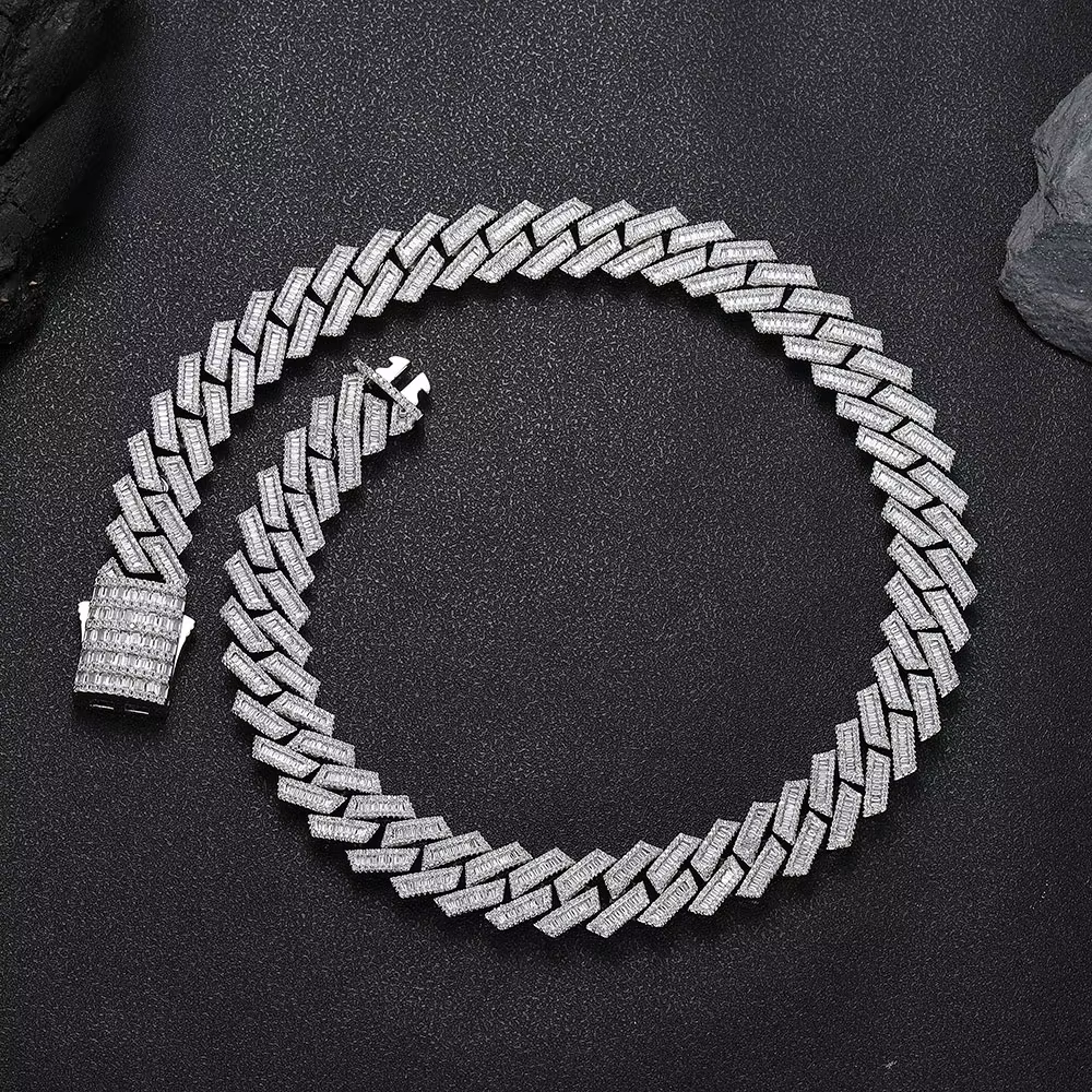 Hip Hop Jewelry 18mm Cuban Link Chain Necklace for Men - Customizable Logo