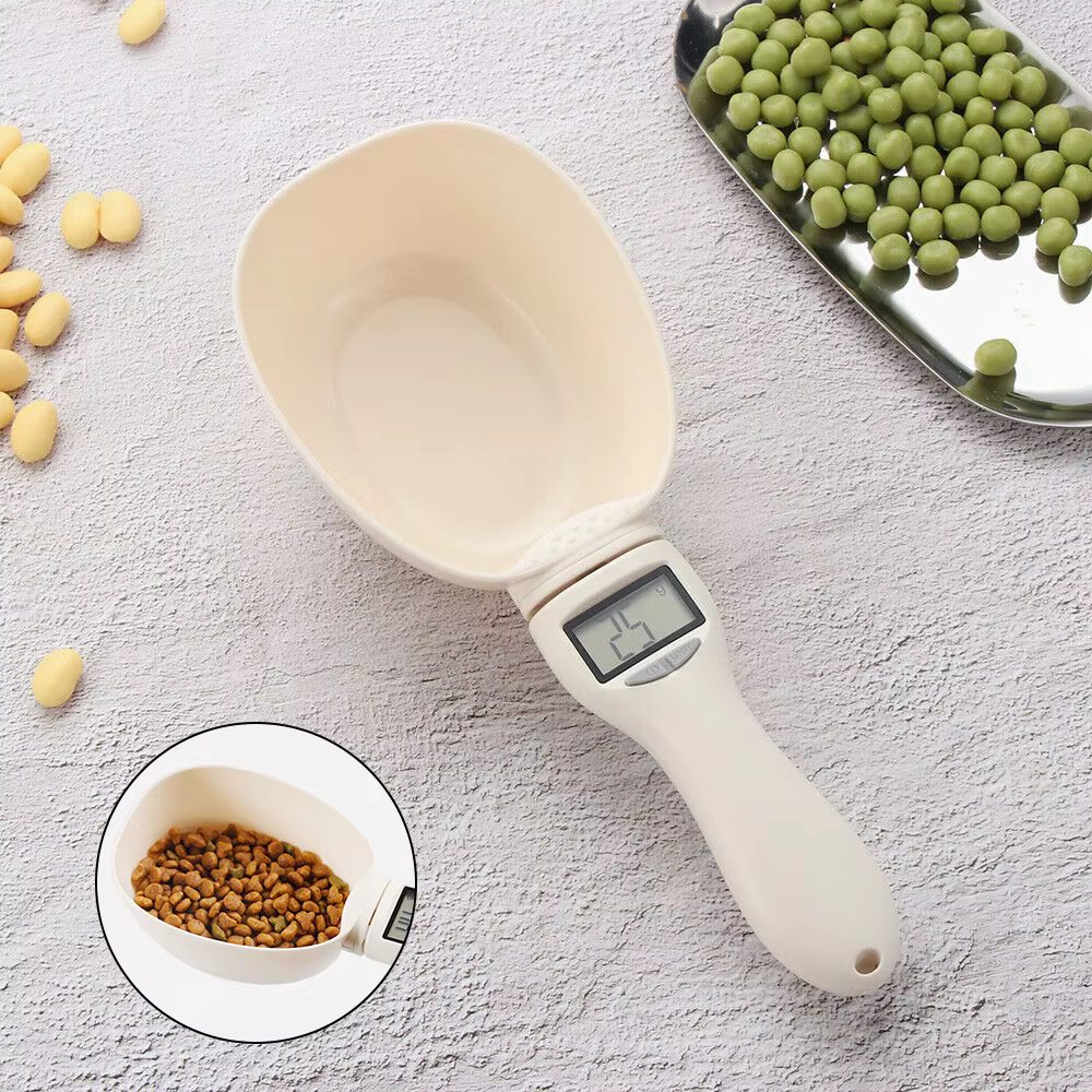 Digital Pet Food Measuring Scoop with LCD Display - 800g Capacity