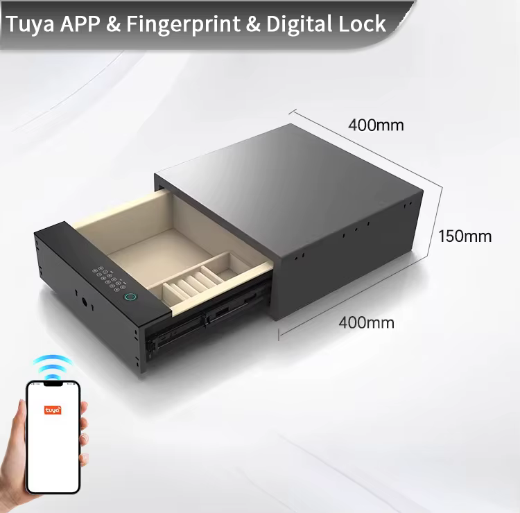 CEQSAFE Smart Digital Jewelry Safe Box with Fingerprint Lock