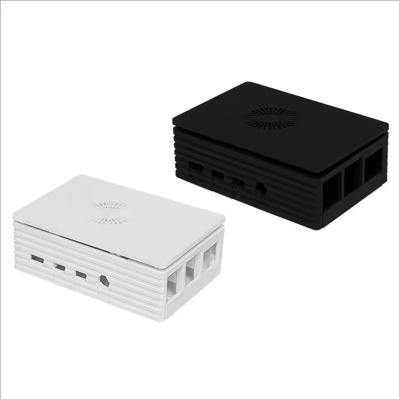 Raspberry Pi 4 Cooling Case with Fan - Matte ABS Injection Molded