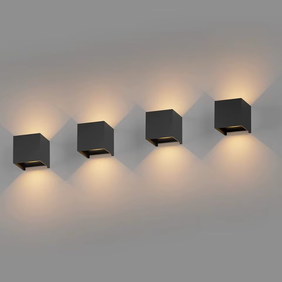 Adjustable LED Square Wall Light - Warm & Cold White - Waterproof