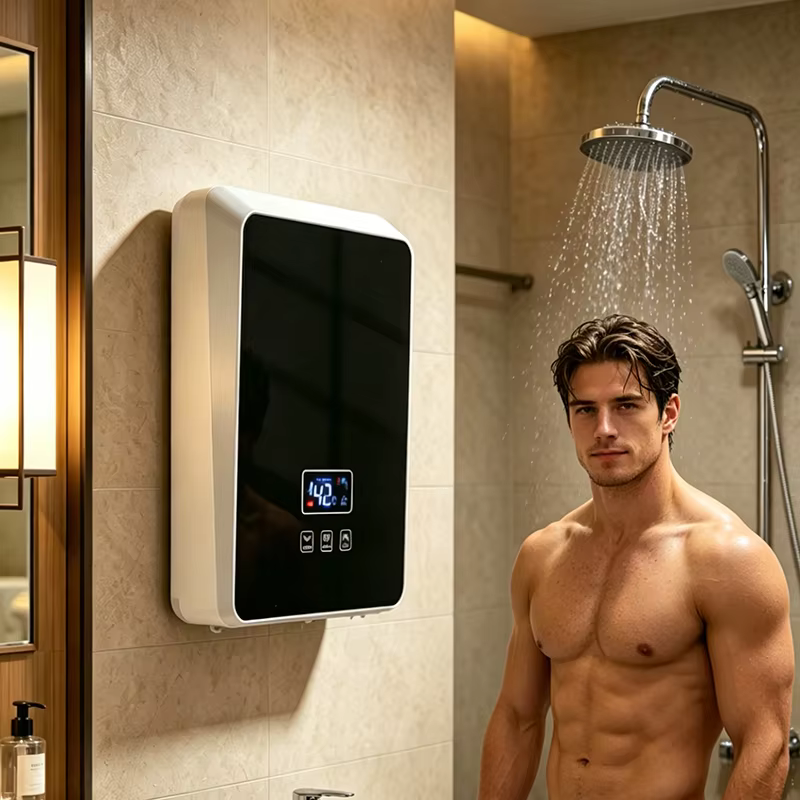 GoldenFias 5500W Tankless Electric Water Heater - Instant Hot Water