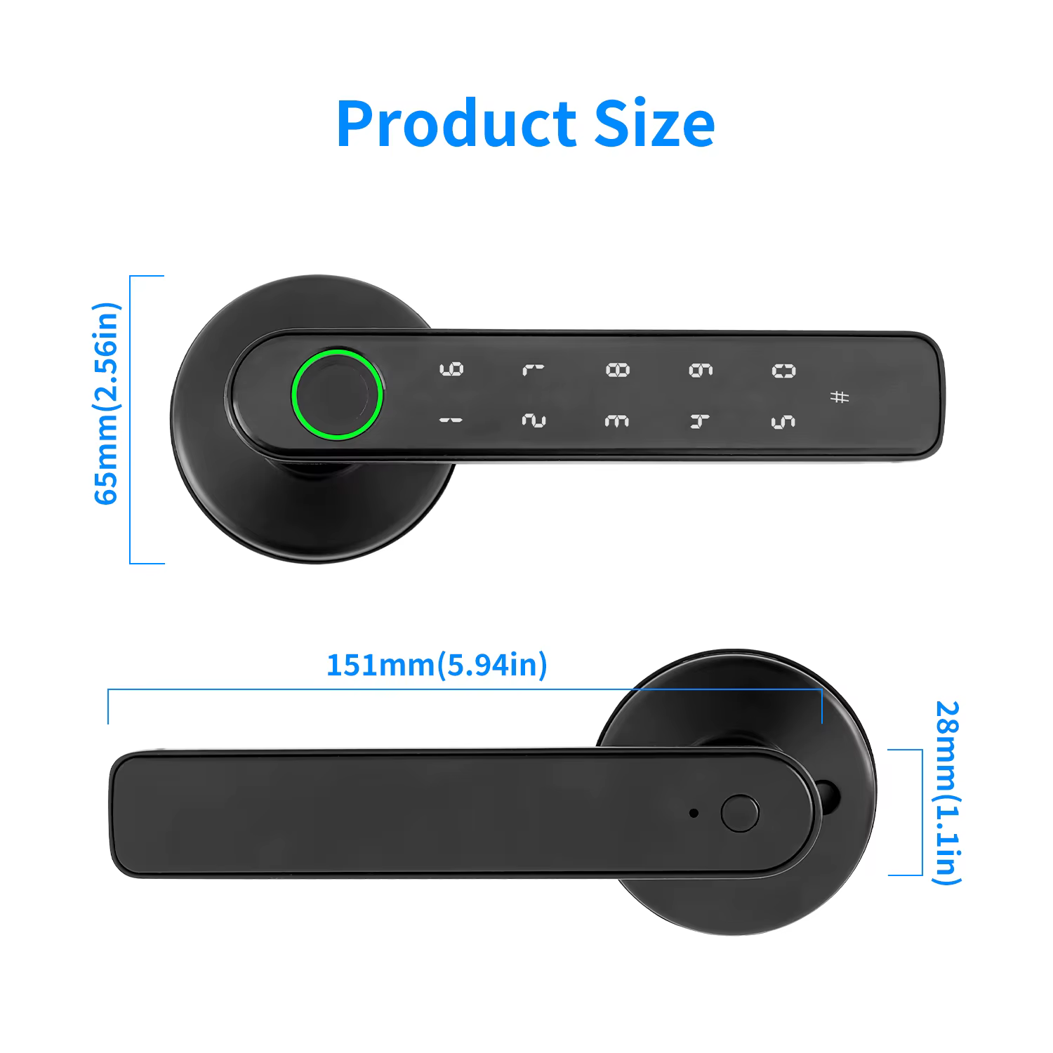 Tuya Smart Fingerprint Door Lock - 4-in-1 Functionality with App Control
