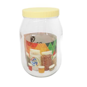 Round Plastic Jar with Airtight Lid for Kitchen Storage 300Ml
