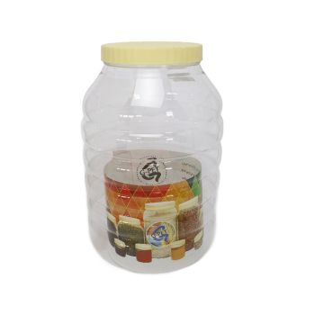 Transparent Round Jar with Airtight Lid for Kitchen Storage 6000Ml