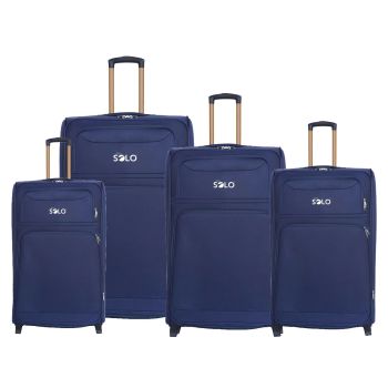 Solo Light Weight & Expandable Travelling Luggage Assorted Color 4 Piece Set