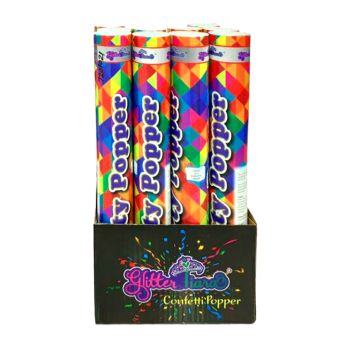 Sparkling Multi-color Party Popper 40Cm Set of 12 Pieces